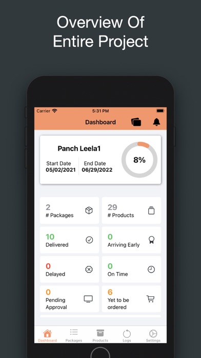InStock - Procurement Tracking Screenshot