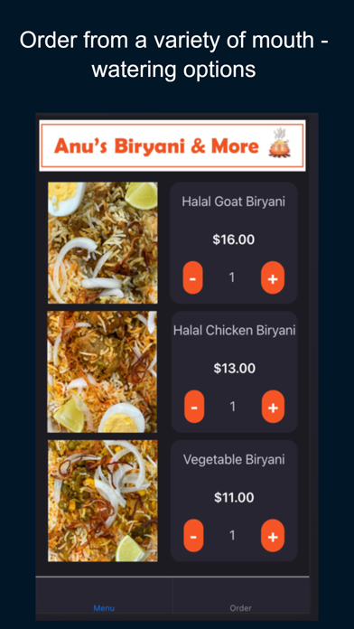 Anu's Biryani Screenshot