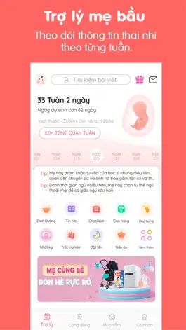 Game screenshot Trợ lý Mẹ Bầu MomCenter mod apk