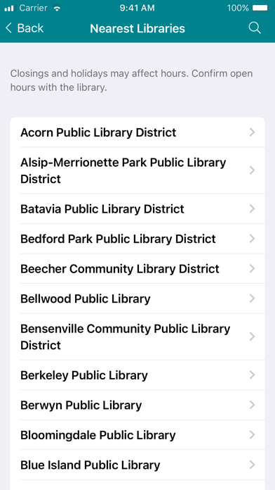SWAN Libraries App Screenshot