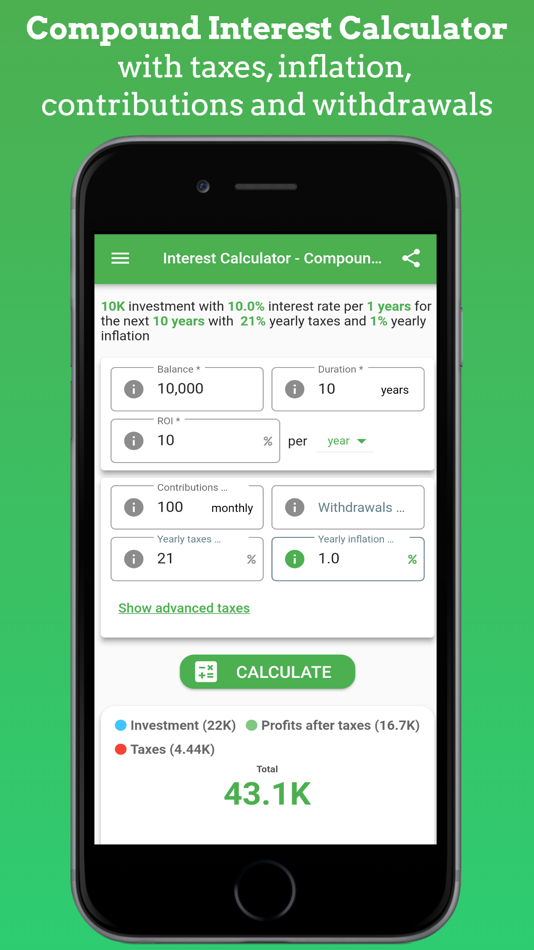 #1. Interest Calculator - Compound (iOS) 由: Jose Miguel Varela Marcos