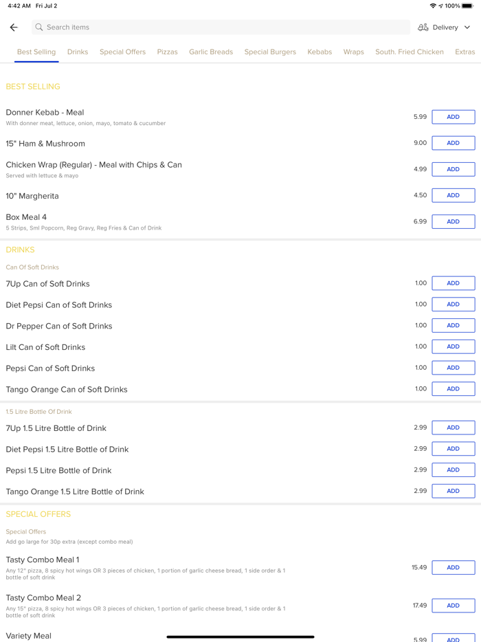 Tasty Fried Chicken And Pizza