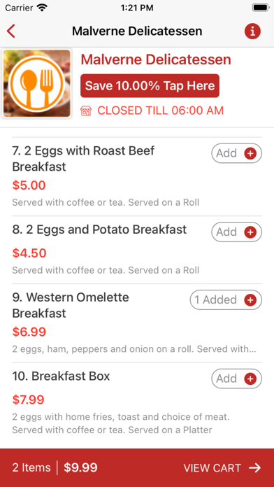 Malverne Deli Screenshot