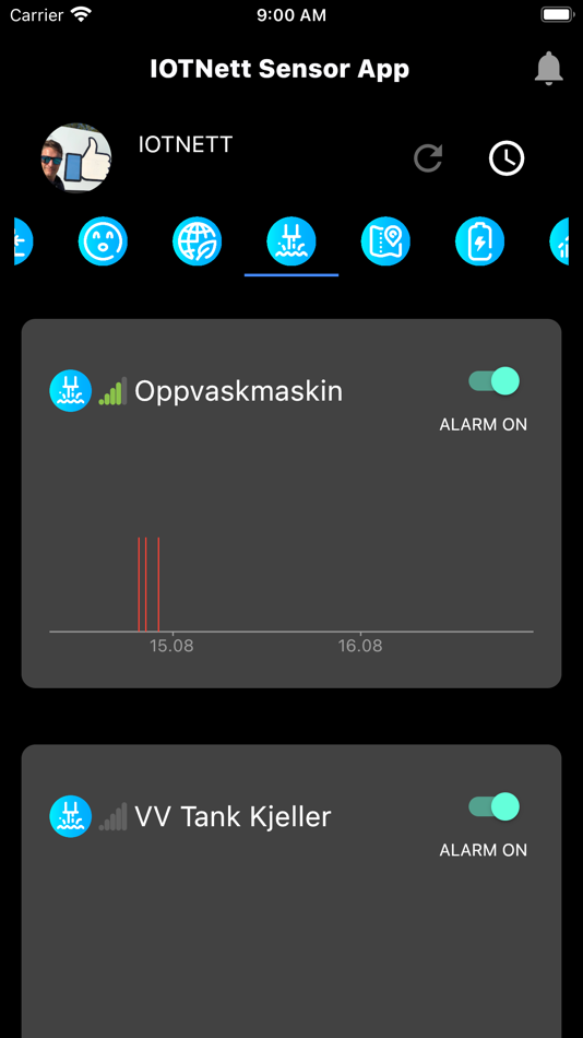 #5. IOTNett Sensor App (iOS) 由: Fred Sirevag