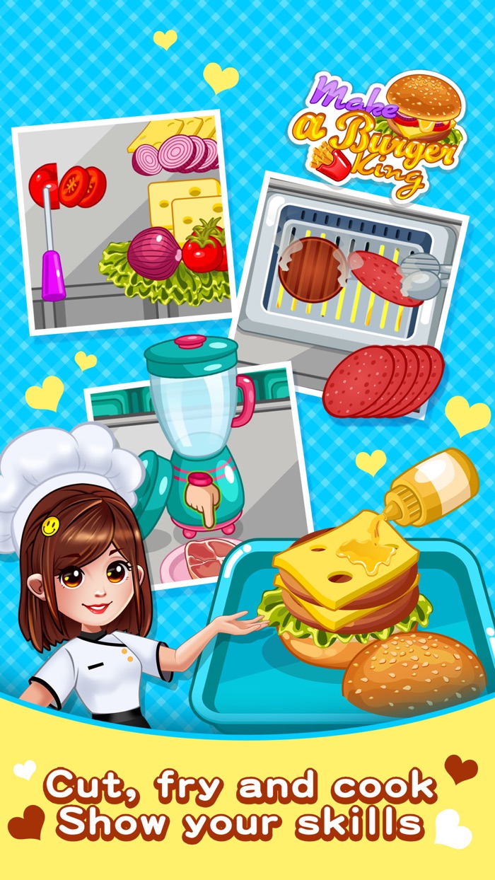 Make hamburgers -Cooking games