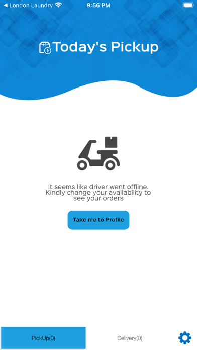 Londons Laundry app Driver Screenshot