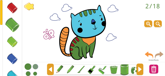 Coloring game. Paint and draw