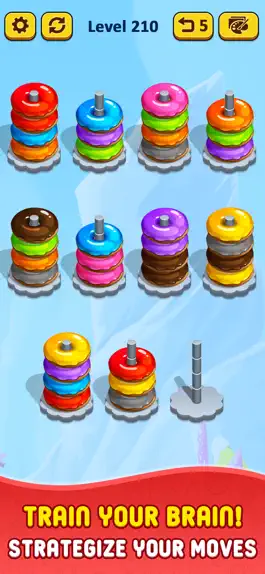 Game screenshot Color Stack it 3d - donut sort apk