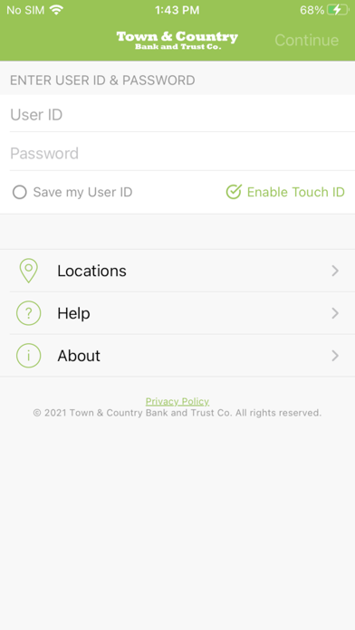 TCBT Mobile Screenshot