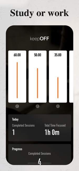 ‎keepOFF (stress-free timer) Screenshot