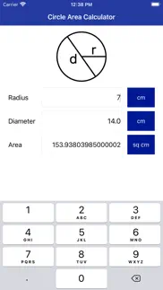 circle area calculator pro iphone screenshot 1