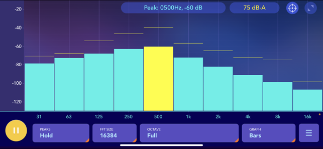 Audio spectrum analyzer EQ Rta Screenshot