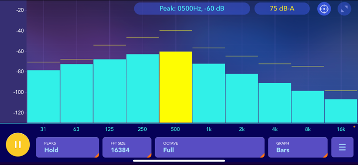 Audio spectrum analyzer EQ Rta screenshot 2
