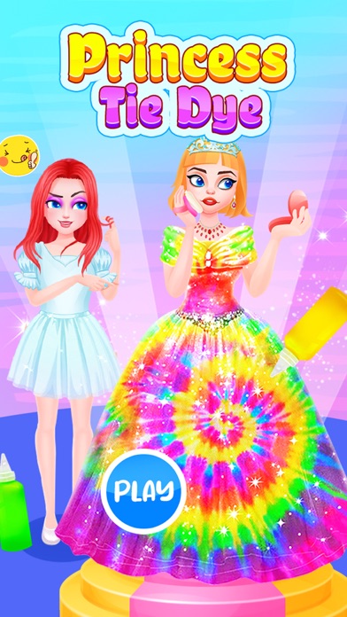 Princess Tie Dye Fashion Run Screenshot