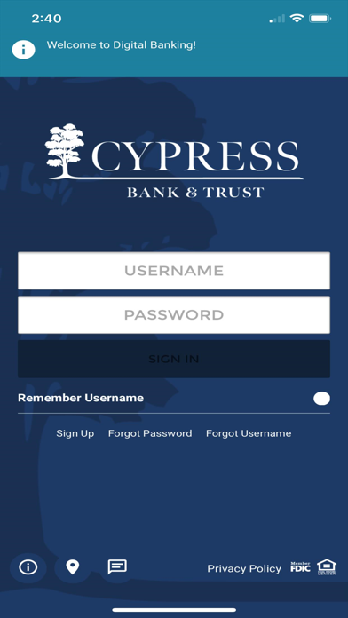 Cypress Bank & Trust Screenshot