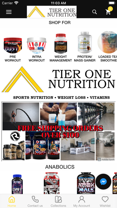 Tier One Nutrition Screenshot
