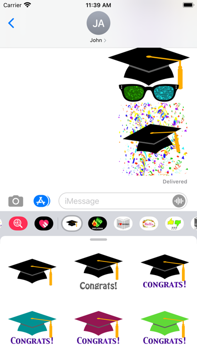 graduation stickers! Screenshot