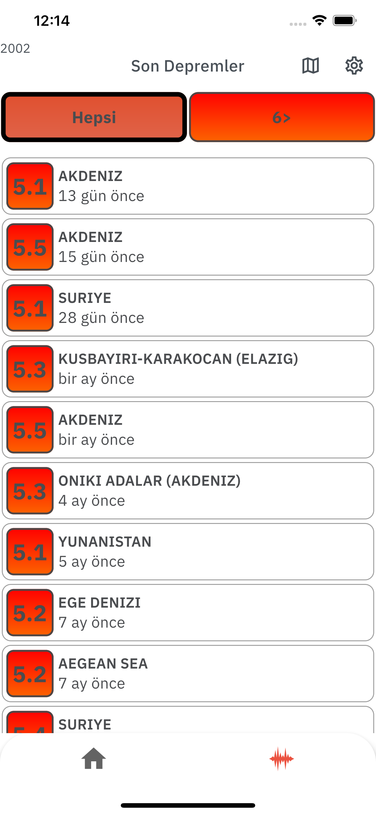 Son Depremler (Bildirimli)