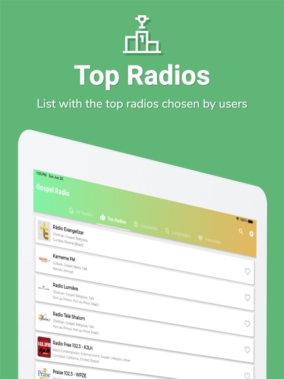 Gospel Radio - Gospel Music iPad screenshot 7 - Music app