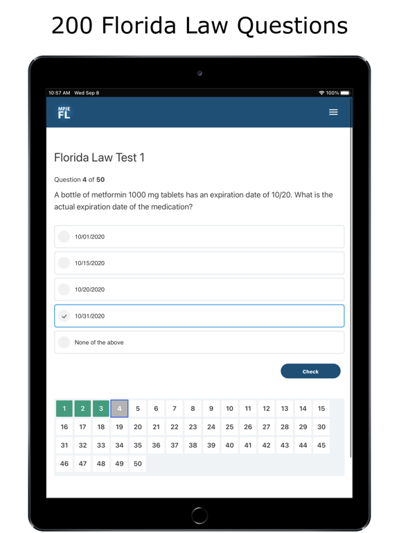 Screenshot #6 pour MPJE Florida Test Prep
