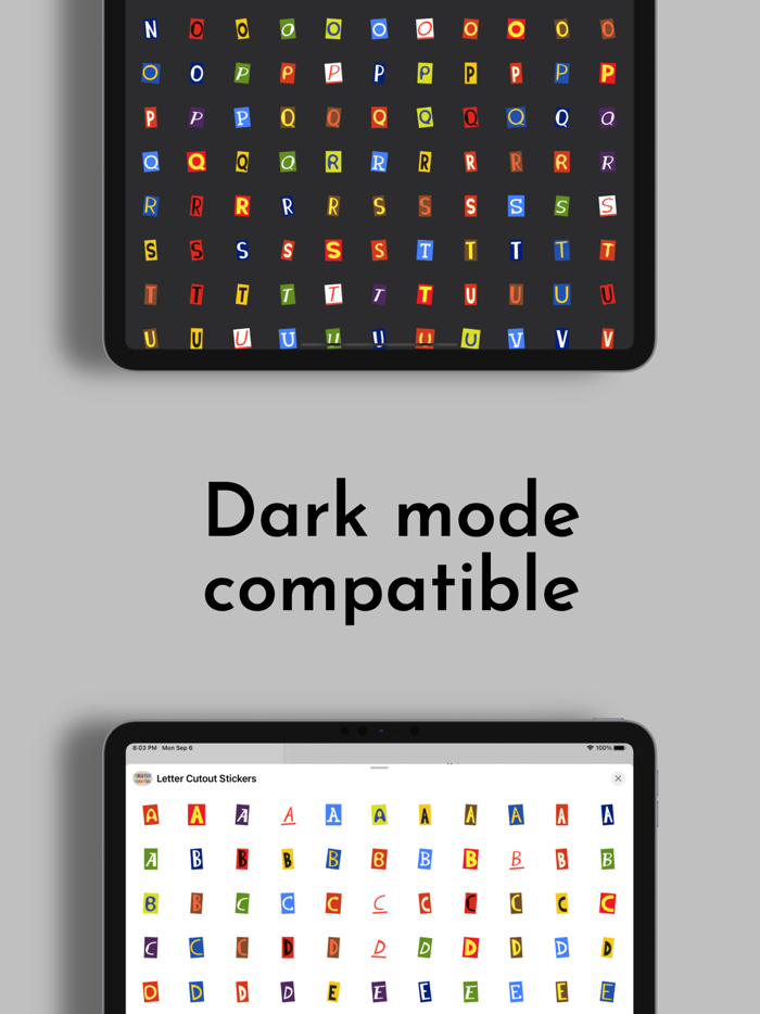 Letter Cutout Stickers