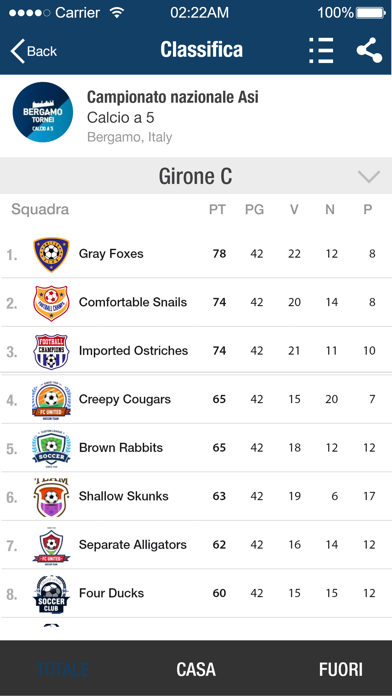 Bergamo Tornei Screenshot
