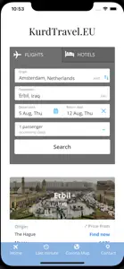 KurdTravel flights screenshot #1 for iPhone