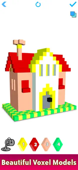 Game screenshot House 3D Voxel Color By Number hack