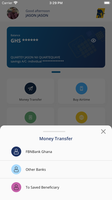 FirstBank Ghana Mobile App Screenshot