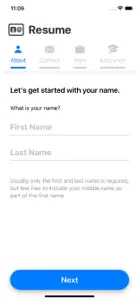 Resu | Resume Builder screenshot #1 for iPhone