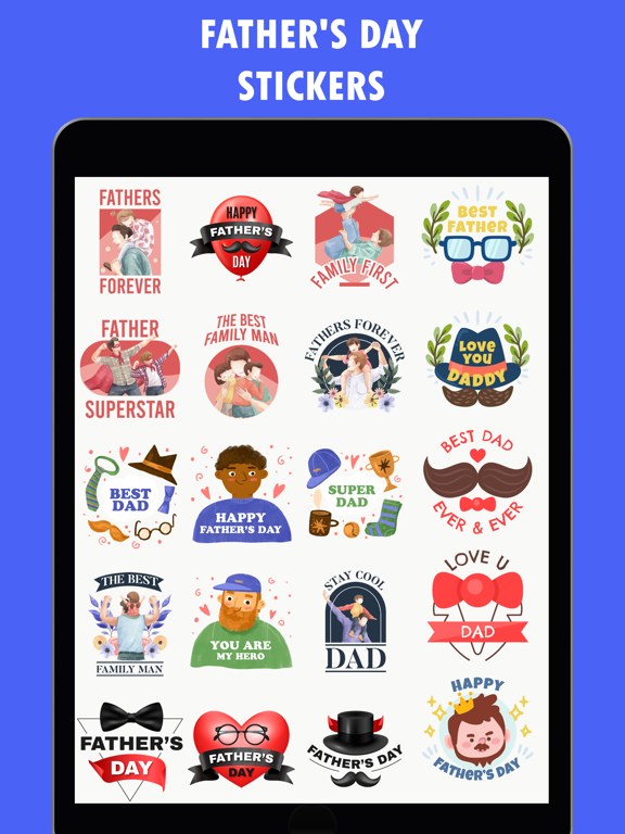 Screenshot #4 pour Happy Father's Day Stickers!!