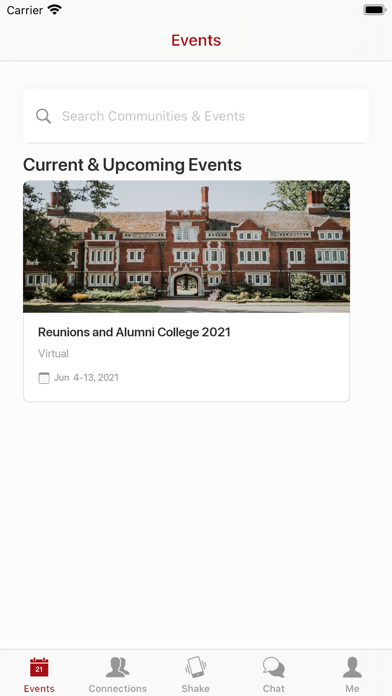 Reed College Alumni Events Screenshot