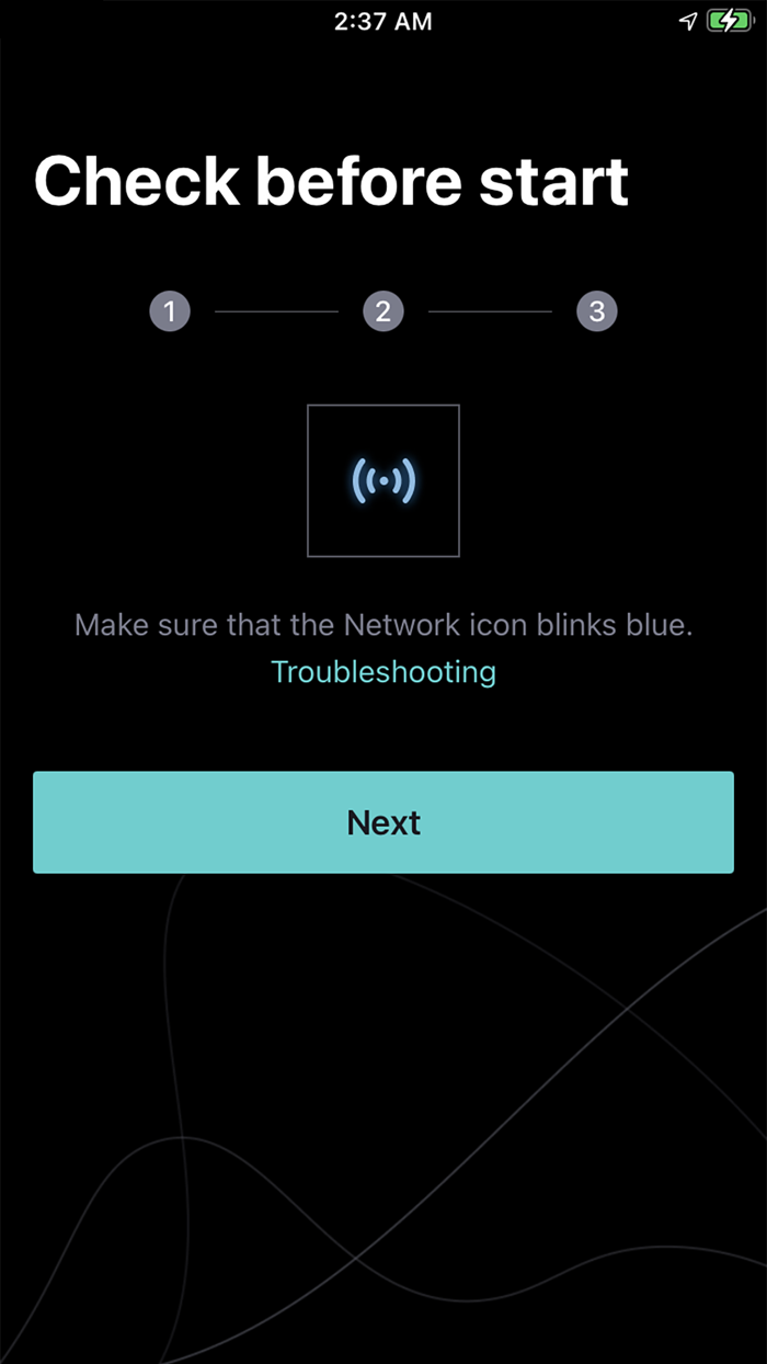 Atmocube Wi-Fi setup