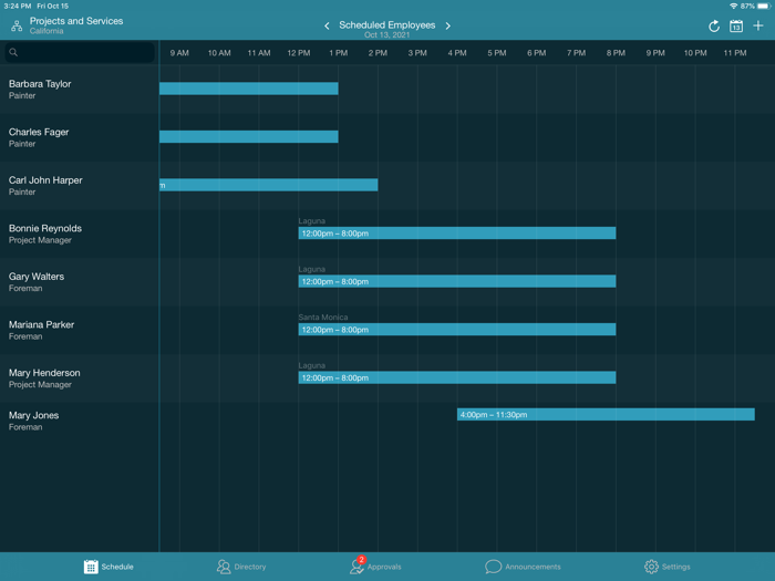 ADP Schedules Solution