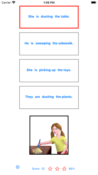 Sentence Match Chores Screenshot