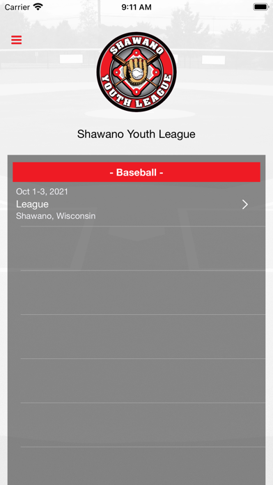 Shawano Youth League Screenshot