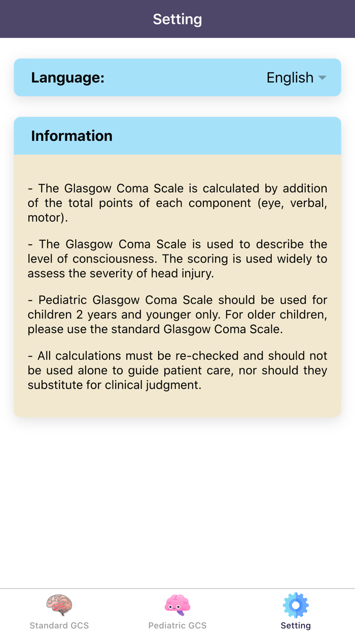 Glasgow Coma Scale - GCS