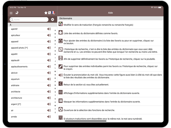 Screenshot #6 pour Dictionnaire Romanche Francais