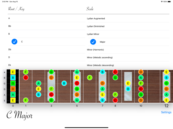 Screenshot #5 pour Guitar Scales for iPad