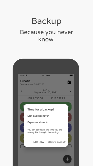 Trexpense PRO Travel Expenses Screenshot