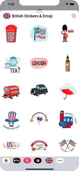 Game screenshot British Stickers & Emoji apk