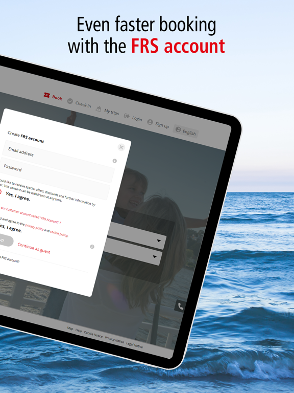 FRS Travel ferry booking iPad screenshot 2 - Travel app
