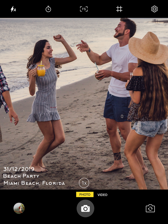 Auto Stamper Stamps on photos