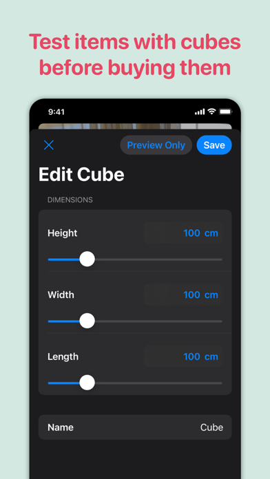 Will-It-Fit AR Measurement Screenshot