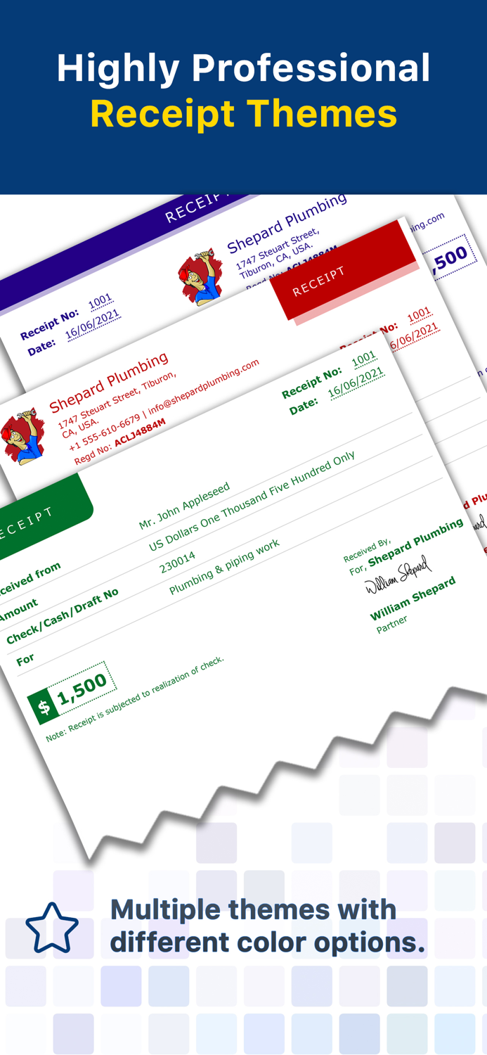 Receipt Maker - Sign and Send