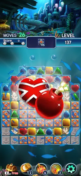 The game Jewel Ocean World Game screenshot Jewel Ocean World apk