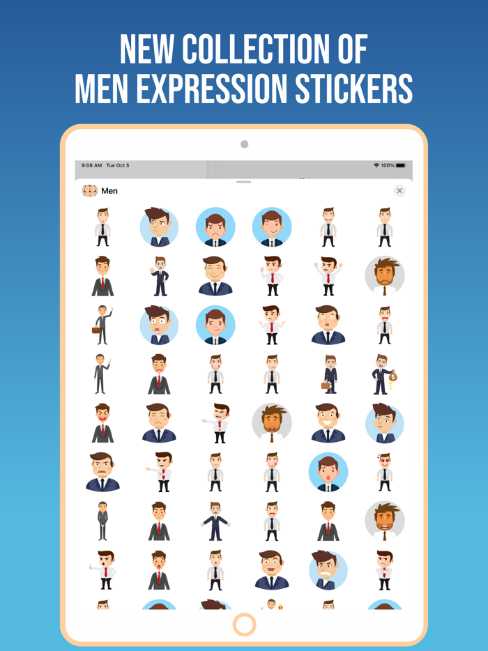 Men Expressions Stickers