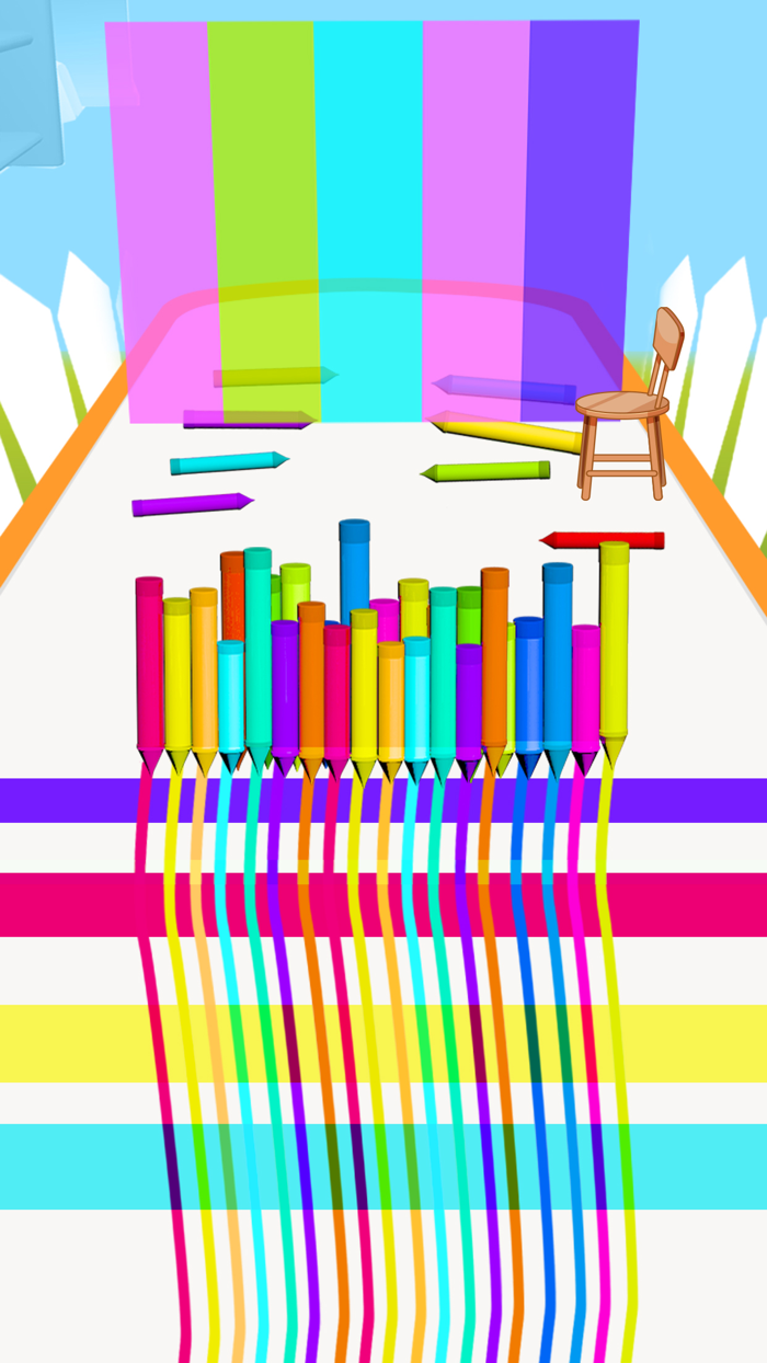 Pencil Color Run Pen Rush 3d