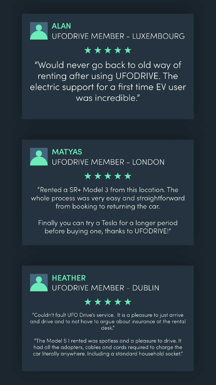 UFODRIVE 24-7 EV Car Rental