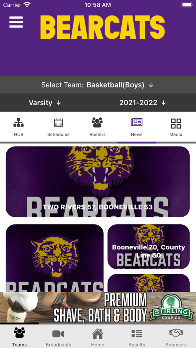 Booneville Bearcats Athletics Screenshot
